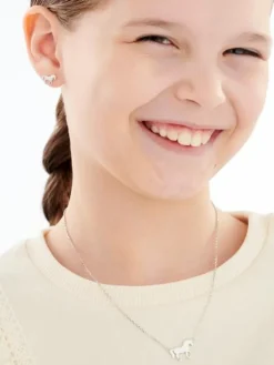 Naszyjnik srebrny - koń