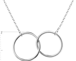 Naszyjnik srebrny - koła