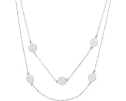 Naszyjnik srebrny - koła