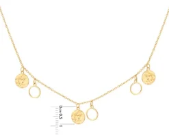 Naszyjnik srebrny - koła