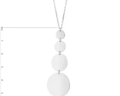 Naszyjnik srebrny - koła