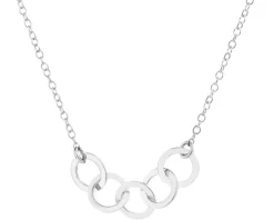 Naszyjnik srebrny - koła