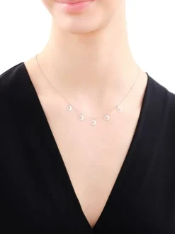 Naszyjnik srebrny - koła