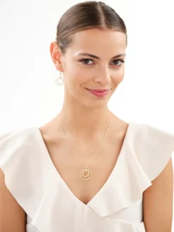 Naszyjnik srebrny - koła