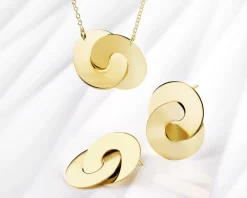 Naszyjnik srebrny - koła