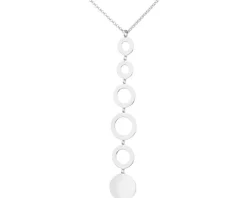 Naszyjnik srebrny - koła