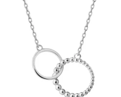 Naszyjnik srebrny - koła