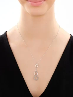 Naszyjnik srebrny - koła