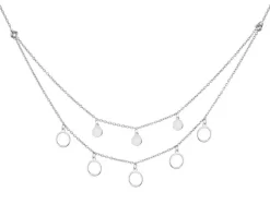 Naszyjnik srebrny - koła