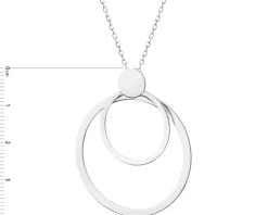 Naszyjnik srebrny - koła