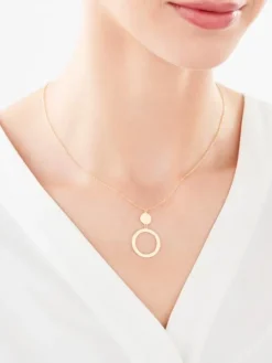 Naszyjnik srebrny - koła