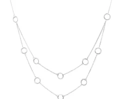 Naszyjnik srebrny - koła