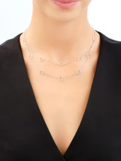 Naszyjnik srebrny - koła