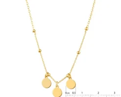 Naszyjnik srebrny - koła, kulki