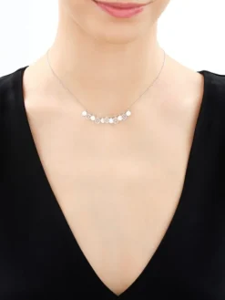 Naszyjnik srebrny - koła, rozety