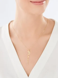 Naszyjnik srebrny - Księżyc, gwiazda