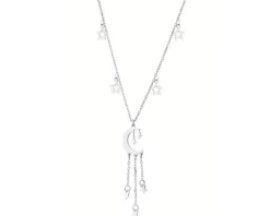 Naszyjnik srebrny - Księżyc, gwiazdy