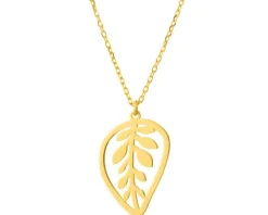 Naszyjnik srebrny - liść