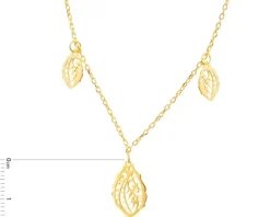 Naszyjnik srebrny - liście