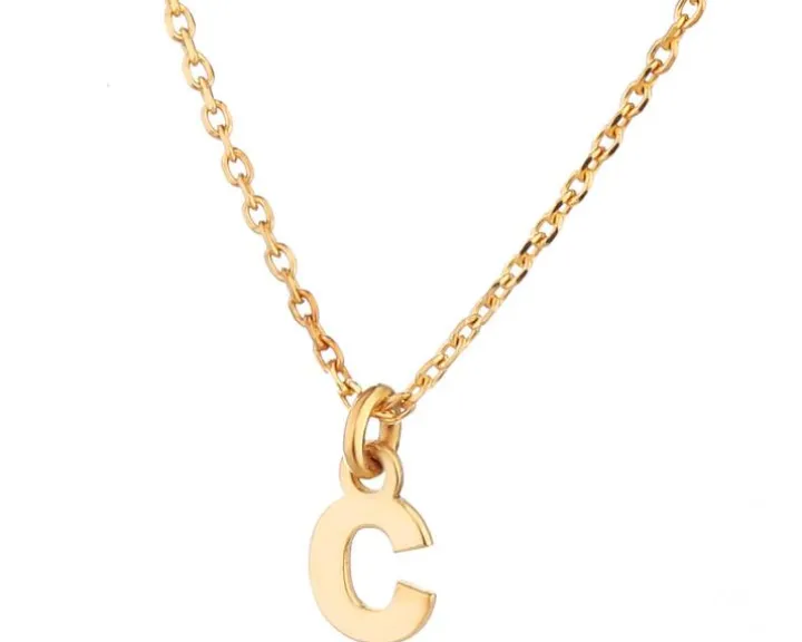 Naszyjnik srebrny - litera C