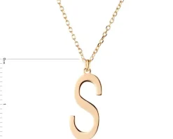 Naszyjnik srebrny - litera S