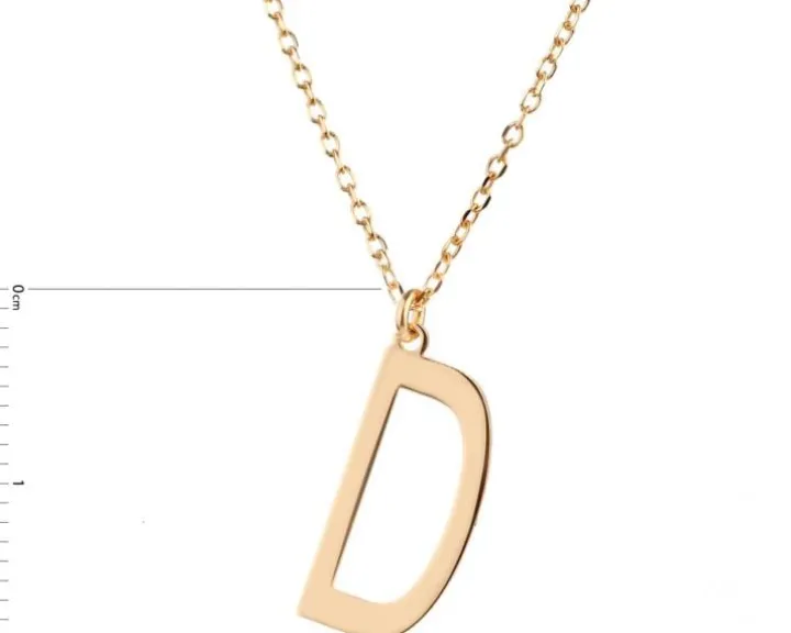 Naszyjnik srebrny - litera D