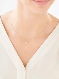 Naszyjnik srebrny - litera A, koniczyna