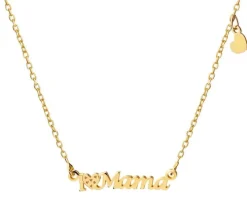 Naszyjnik srebrny - mama, serce