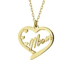 Naszyjnik srebrny - mama, serca