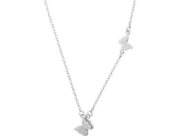 Naszyjnik srebrny - motyle