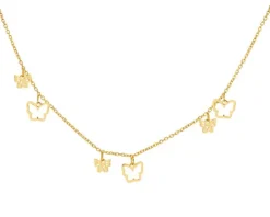 Naszyjnik srebrny - motyle