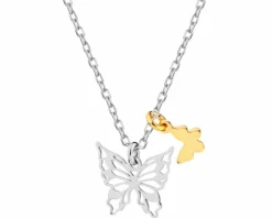 Naszyjnik srebrny - motyle