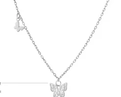 Naszyjnik srebrny - motyle