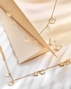 Naszyjnik srebrny - motyle