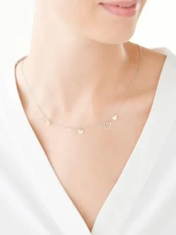 Naszyjnik srebrny - motyle