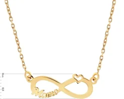 Naszyjnik srebrny - nieskończoność, mama, serce