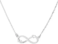 Naszyjnik srebrny - nieskończoność, mama, serce