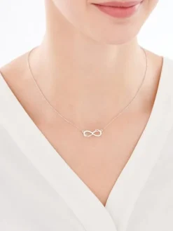 Naszyjnik srebrny - nieskończoność, mama, serce