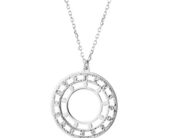 Naszyjnik srebrny - rozeta, koło