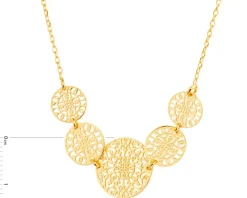 Naszyjnik srebrny - rozety