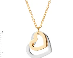 Naszyjnik srebrny - serca