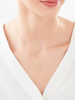 Naszyjnik srebrny - serca