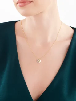 Naszyjnik srebrny - serca