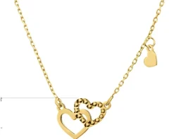 Naszyjnik srebrny - serca