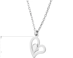 Naszyjnik srebrny - serce