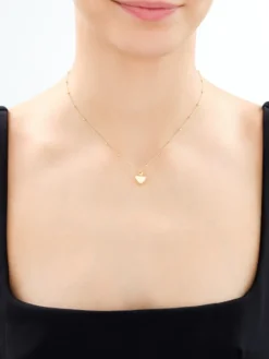 Naszyjnik srebrny - serce, kulki