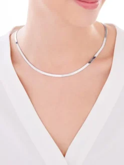 Naszyjnik srebrny - taśma