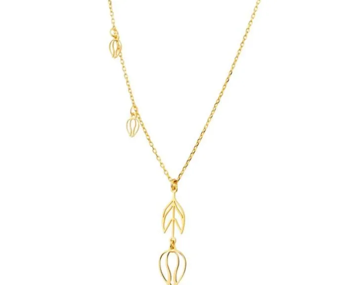 Naszyjnik srebrny - tulipany