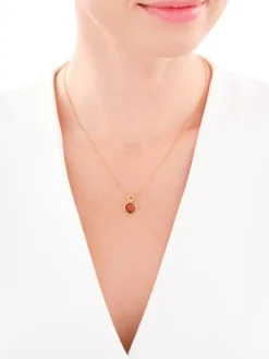 Naszyjnik srebrny z bursztynem - koła