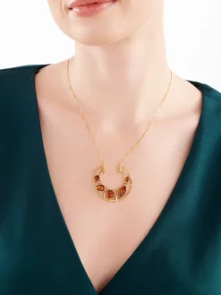 Naszyjnik srebrny z bursztynem